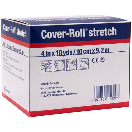 Dressing Retention Tape with Liner Cover-Roll® Stretch White 4 Inch X 10 Yard Nonwoven Polyester NonSterile - BeHope