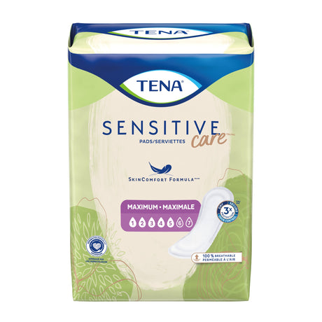 Bladder Control Pad TENA® Sensitive Care Maximum 13 Inch Length Heavy Absorbency Dry-Fast Core™ One Size Fits Most - BeHope
