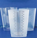Graduated Triangular Polypropylene Container with Patient Info Window - BeHope