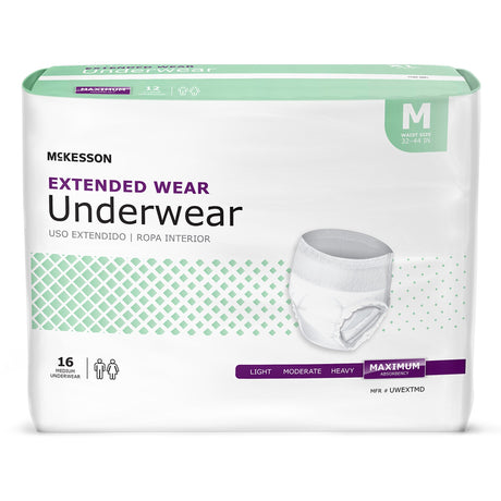 Absorbent Underwear McKesson Pull On with Tear Away Seams Adult Medium Unisex Disposable Heavy Absorbency - BeHope