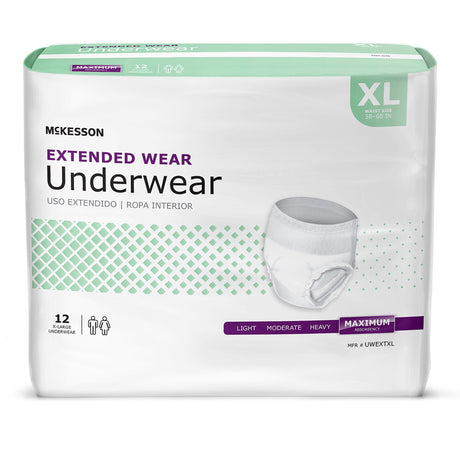 Absorbent Underwear McKesson Pull On with Tear Away Seams Adult X-Large Unisex Disposable Heavy Absorbency - BeHope