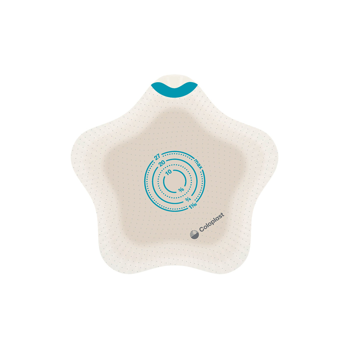 Ostomy Barrier SenSura® Mio Kids Trim to Fit, Standard Wear Adhesive Coupling Without Flange Green Code System 0 to 1-3/8 Inch Opening - BeHope