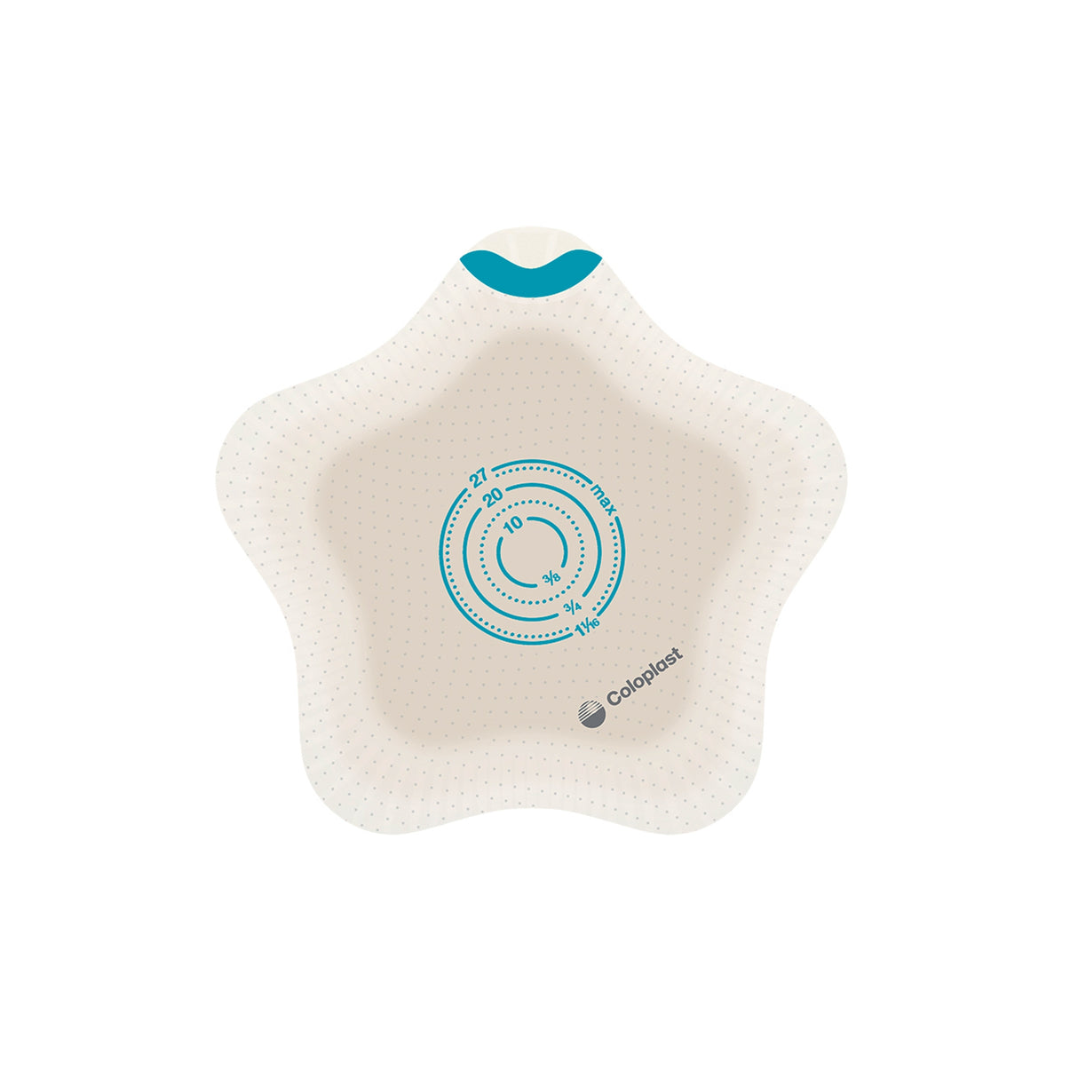 Ostomy Barrier SenSura® Mio Kids Trim to Fit, Standard Wear Adhesive Coupling Without Flange Purple Code System 0 to 1-1/16 Inch Opening - BeHope