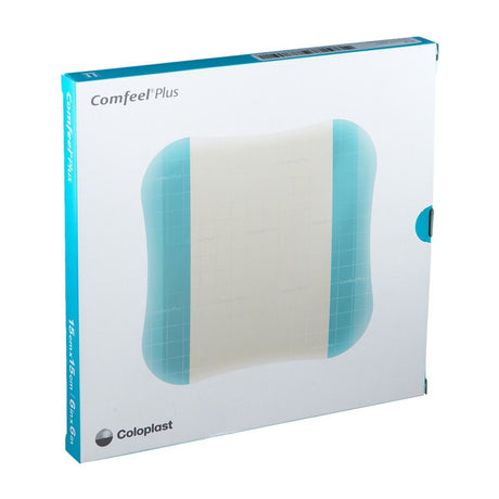 Hydrocolloid Dressing ComfeelÂ® Plus Film Backing 4 X 4 Inch Square Hydrocolloid / Sodium Carboxymethylcellulose (CMC) / Film - BeHope