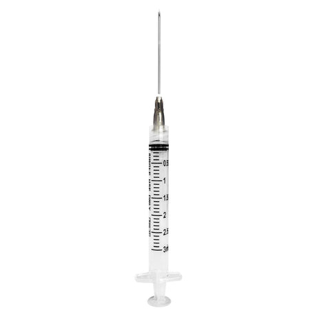 Standard Hypodermic Syringe with Needle Sol-M™ 3 mL 1-1/2 Inch 22 Gauge NonSafety Regular Wall - BeHope