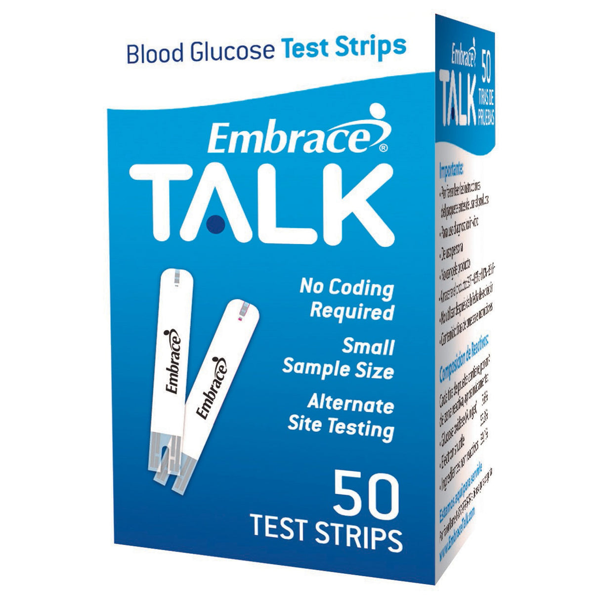 Blood Glucose Test Strips Embrace® No Coding Easy Accurate Testing - BeHope