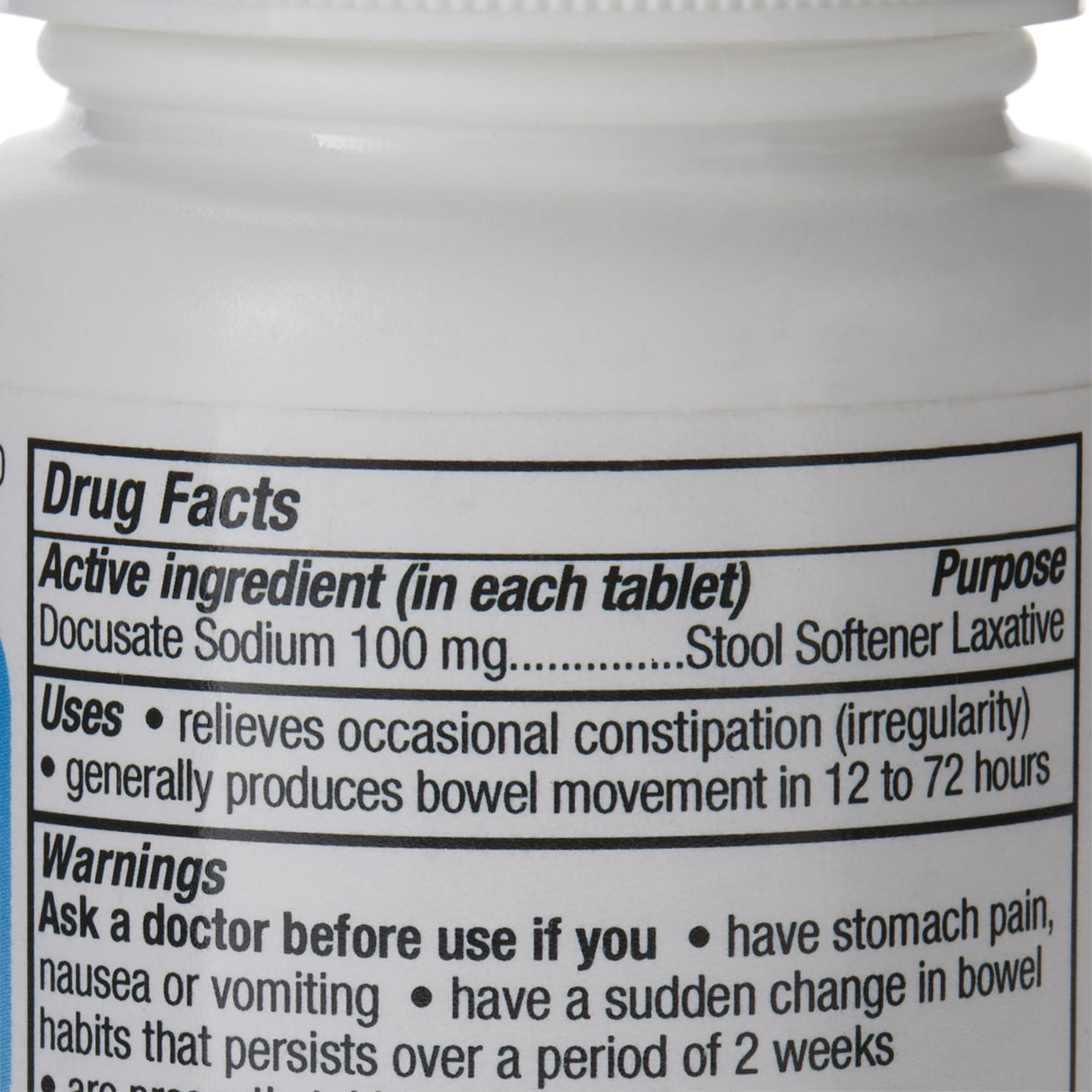 Stool Softener Tablet 100 per Bottle 100 mg Strength Docusate Sodium - BeHope