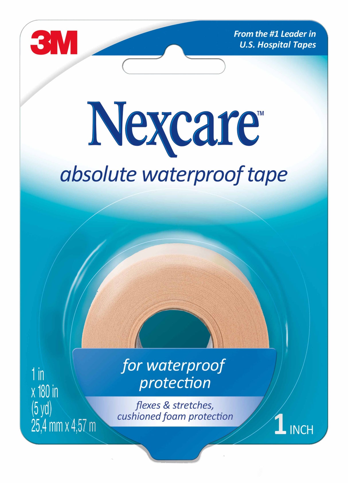 Waterproof Medical Tape Nexcare™ Absolute Tan 1 Inch X 5 Yard Foam NonSterile - BeHope