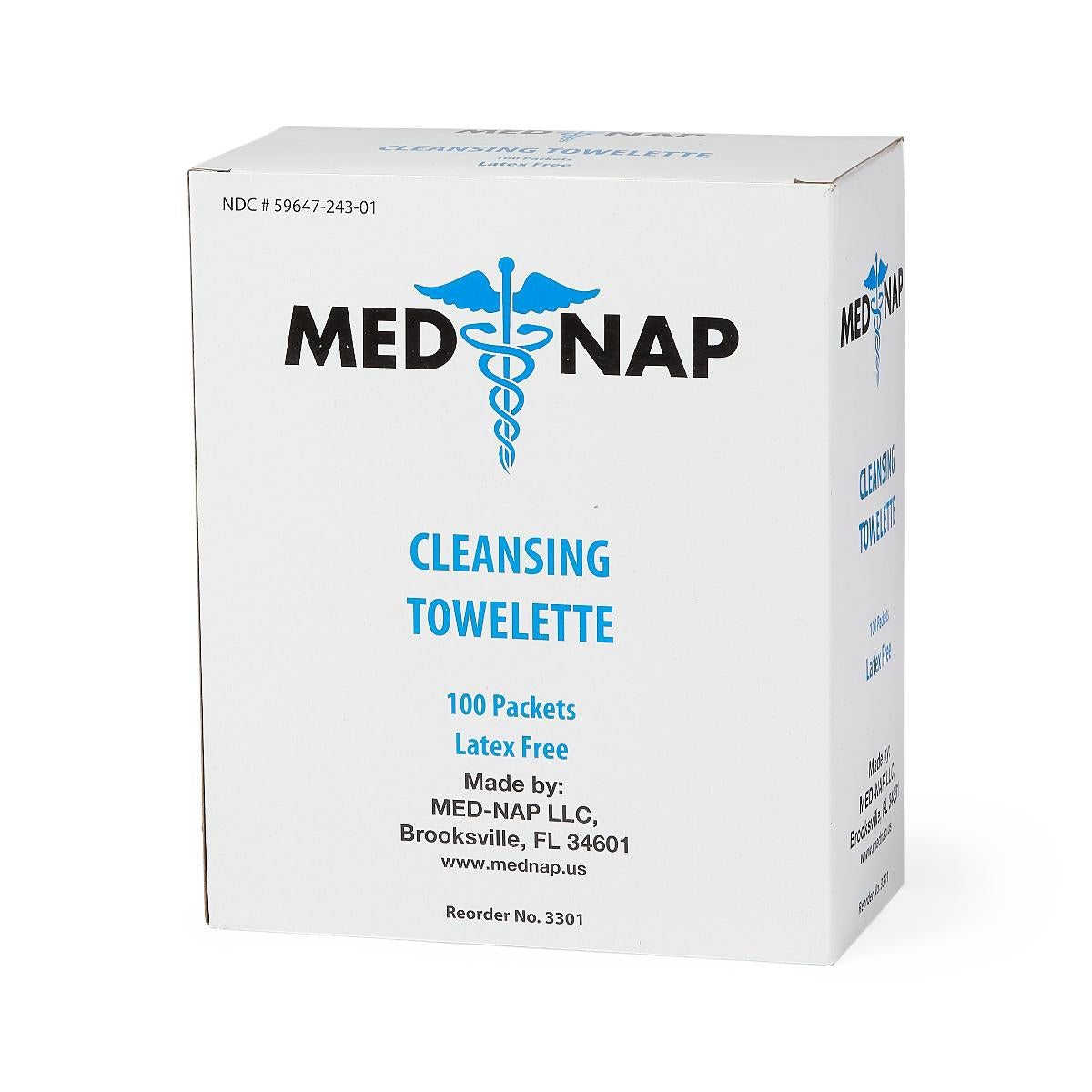Antiseptic Skin Towelette Med Nap Individual Packet Alcohol Scent 100 Count - BeHope