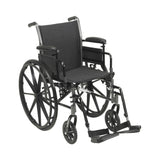 Lightweight Wheelchair McKesson Dual Axle Desk Length Arm Swing-Away Footrest Black Upholstery 18 Inch Seat Width Adult 300 lbs. Weight Capacity - BeHope