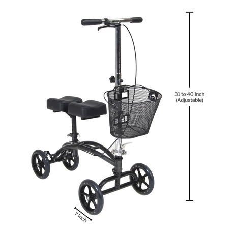 Knee Walker Adjustable Height McKesson Steel Frame 350 lbs. Weight Capacity 31 to 40 Inch Height - BeHope