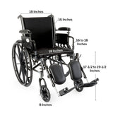 Lightweight McKesson Dual Axle Wheelchair with Elevating Leg Rests and Desk Arm - BeHope