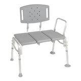 McKesson Knocked Down Bariatric Bath Transfer Bench Arm Rail 18-1/4 to 23-1/4 Inch Seat Height 500 lbs. Weight Capacity - BeHope
