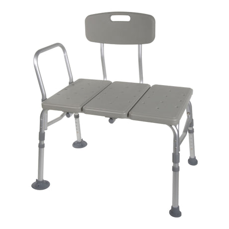 Mckesson Knocked Down Aluminum Bath Transfer Bench with Removable Arm Rail - BeHope