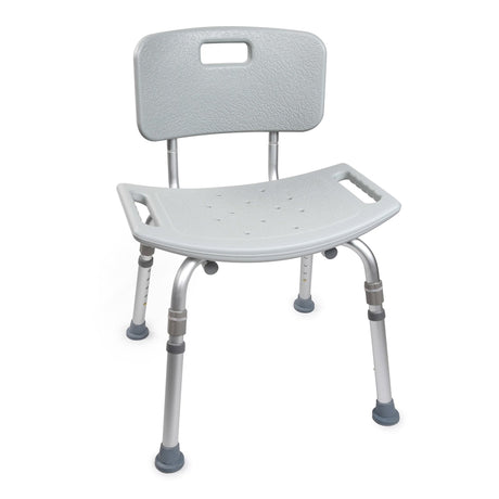 Bath Bench McKesson Without Arms Aluminum Frame Removable Backrest 19-1/4 Inch Seat Width 300 lbs. Weight Capacity - BeHope