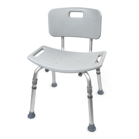 Bath Bench McKesson Without Arms Aluminum Frame Removable Backrest 19-1/4 Inch Seat Width 300 lbs. Weight Capacity - BeHope