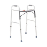 Dual Release Folding Walker Adjustable Height McKesson Aluminum Frame 350 lbs. Weight Capacity 32 to 39 Inch Height - BeHope