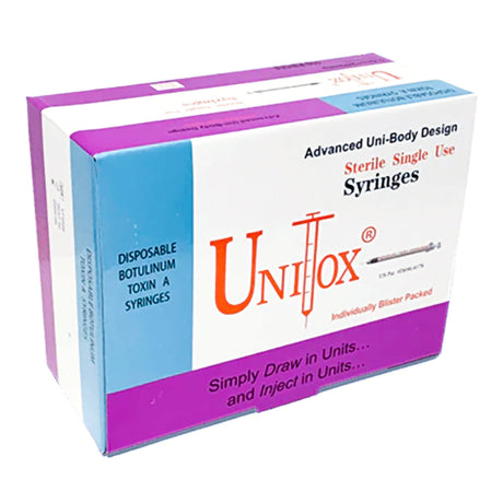 Standard Neurotoxin Syringe with Needle UniTox® 0.5 mL 5/16 Inch 31 Gauge NonSafety Thin Wall - BeHope