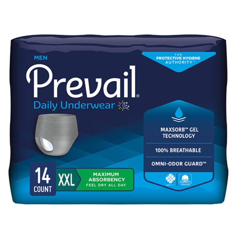 Absorbent Underwear Prevail® Daily Men's Disposable Heavy Absorbency - BeHope