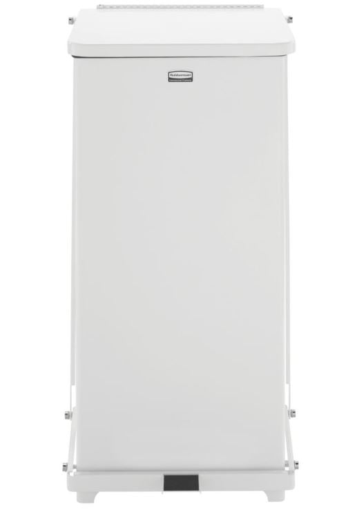 Trash Can Rubbermaid® Defenders® 96 Quart / 24 gal. White Steel Square - BeHope