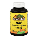 Dietary Supplement Nature's Blend acetylcysteine 600 mg Strength Capsule 100 per Bottle - BeHope