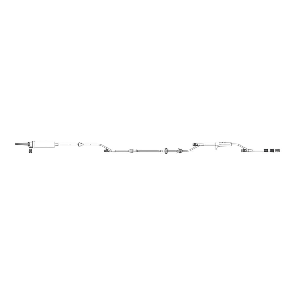 IV Pump Set Alaris® Pump 3 Ports 20 Drops / mL Drip Rate Without Filter 127 Inch Tubing Solution - BeHope