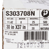 Trash Bag McKesson 30 gal. 8 Mic. 30 X 37 Inch Clear Light Duty Star Seal Bottom Coreless Roll - BeHope