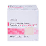 Foam Dressing Mckesson Film Backing for Acute Chronic Wounds Sterile - BeHope