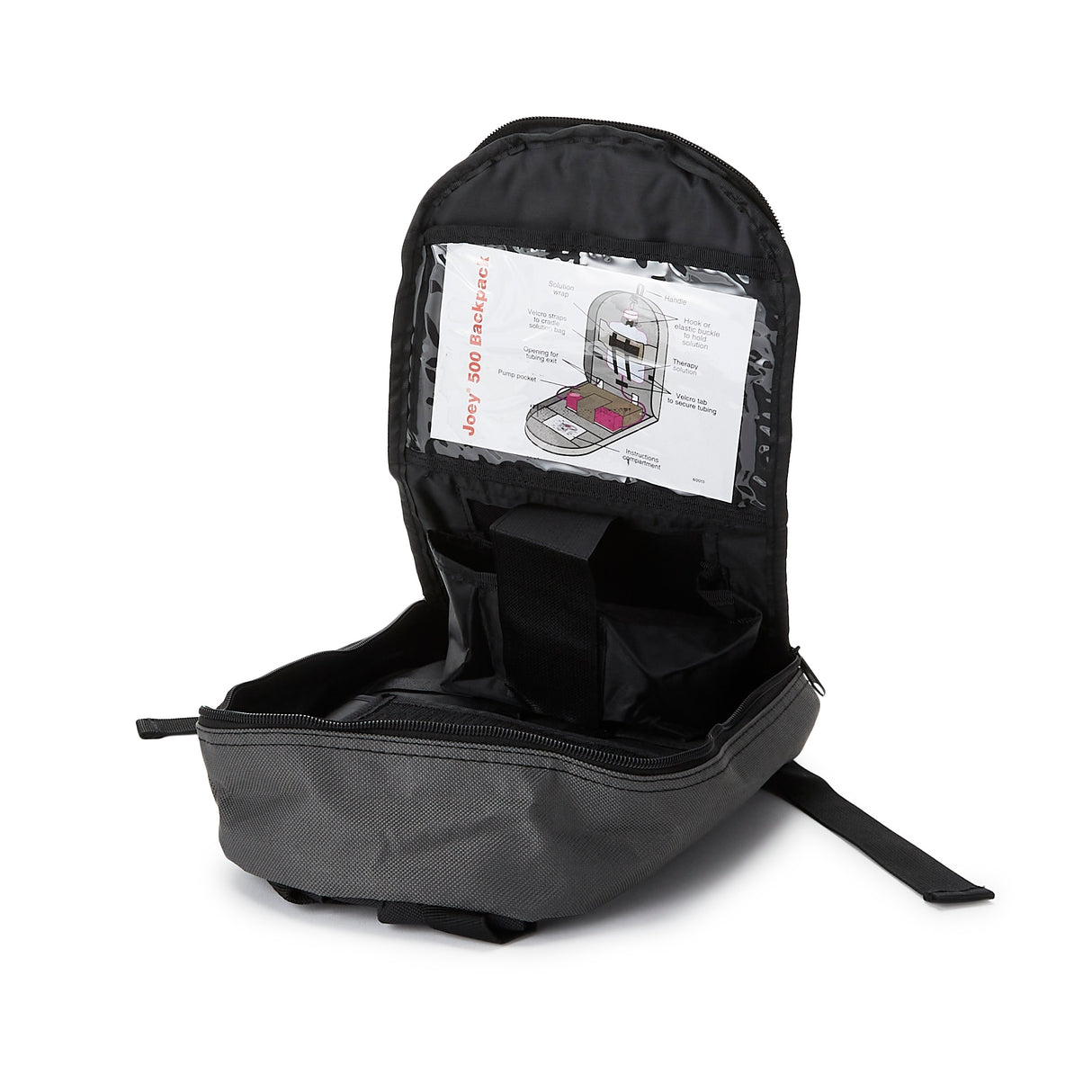 Feeding Pump Backpack McKesson Black, Pump Pocket, Outside View Window, Solution Wrap, Support Straps, 2 X 8 X 13 Inch - BeHope