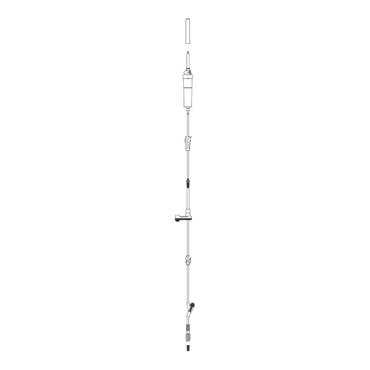 IV Pump Set Volumat™ MC Agilia Pump 1 Port 20 Drops / mL Drip Rate Without Filter 112 Inch Tubing Solution - BeHope