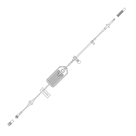 IV Pump Set Curlin® Pump Without Ports 0.2 Micron Filter 94 Inch Tubing Solution - BeHope
