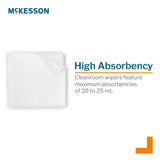 Cleanroom Wipe McKesson 150 Count Bag 12 X 12 Inch Sterile Disposable - BeHope