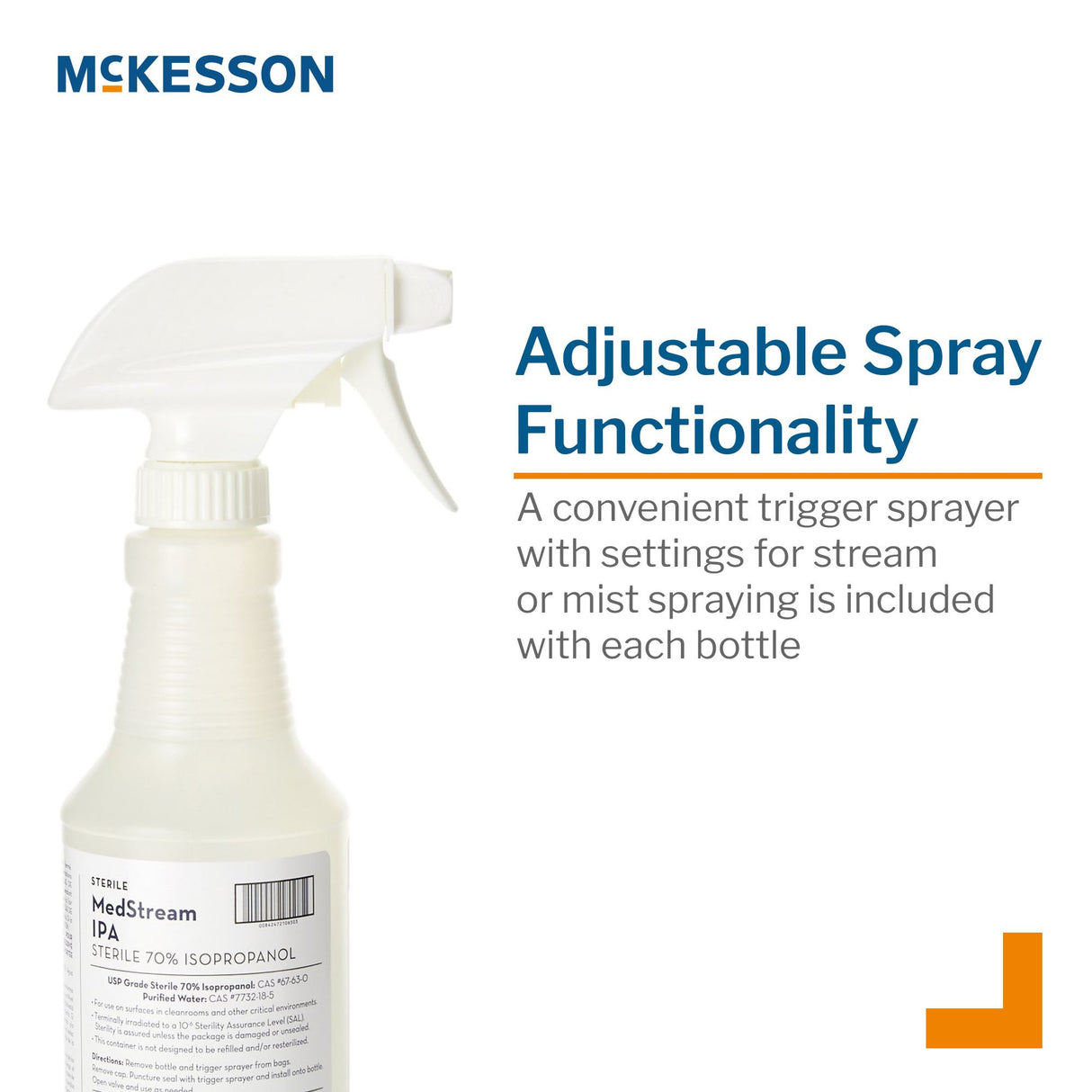 Surface Disinfectant Cleaner McKesson Alcohol Based Trigger Spray Liquid 16 oz. Bottle Alcohol Scent Sterile - BeHope