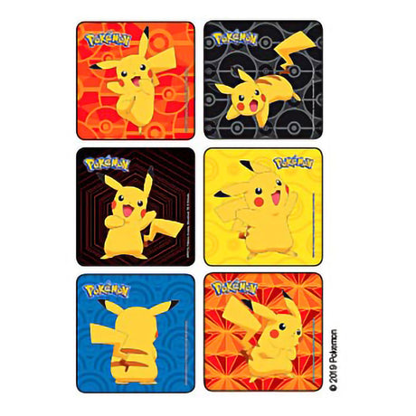Kids Love Stickers® 72 per Roll Pokemon Pikachu Sticker 2-1/2 Inch - BeHope