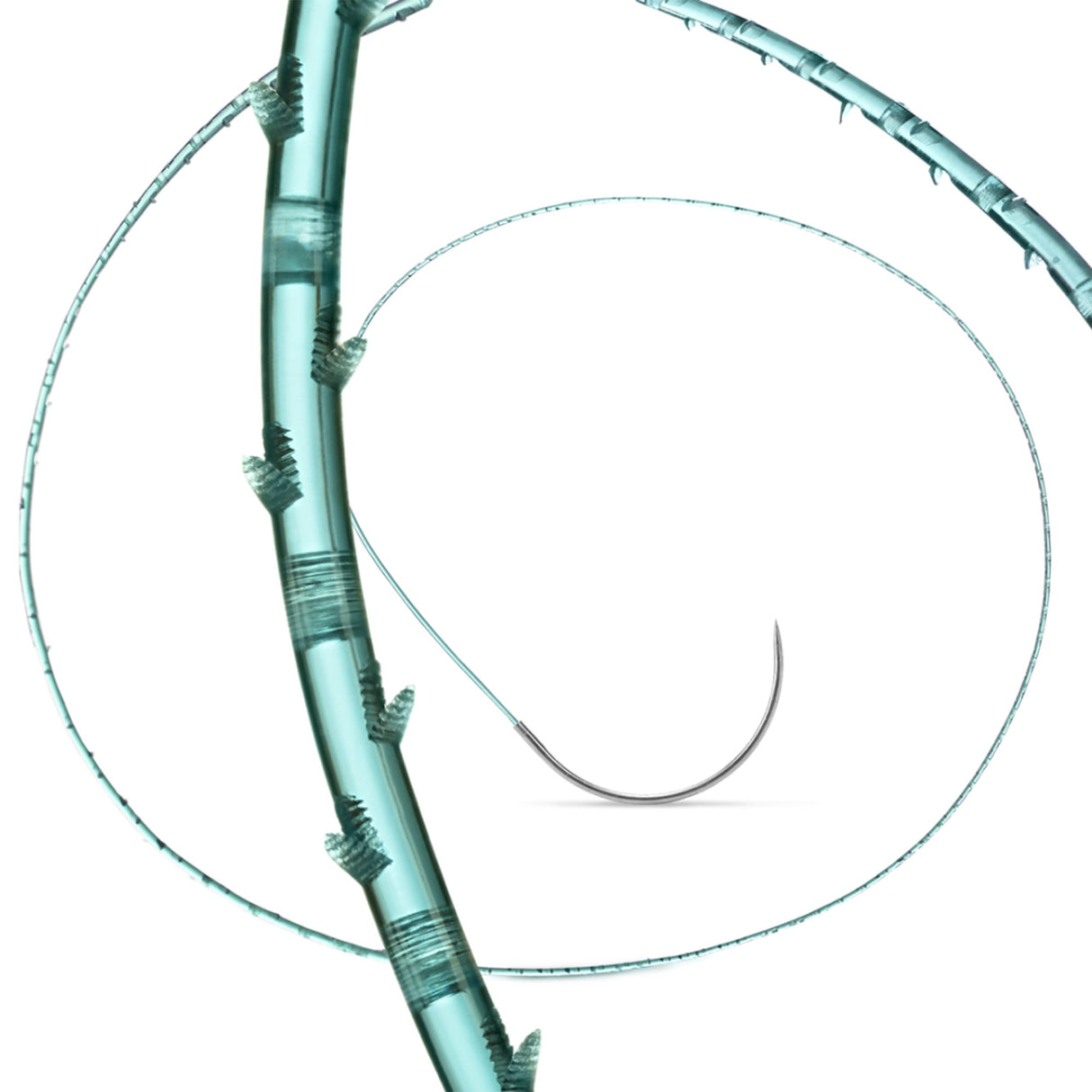 Absorbable Suture with Needle V-Loc™ Polyglyconate V-20 1/2 Circle Taper Point Needle Size 3-0 Barbed Monofilament - BeHope