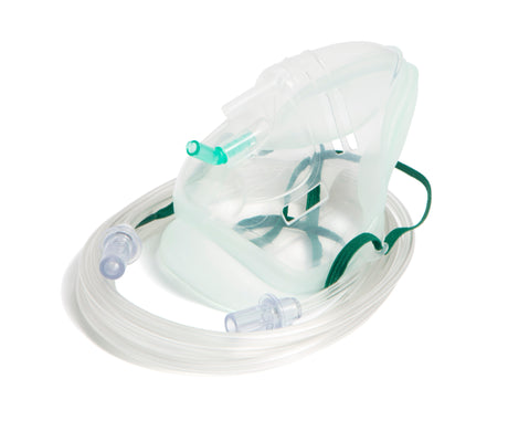 Oxygen Mask Sentri™ Intersurgical Ecolite™ Elongated Style Adult One Size Fits Most Adjustable Head Strap - Behope