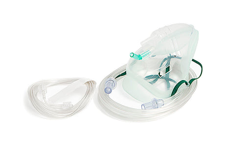 Oxygen Mask With Etco2 Monitoring Sentri™ Intersurgical Ecolite™ Elongated Style Adult One Size Fits Most Adjustable Head Strap - Behope