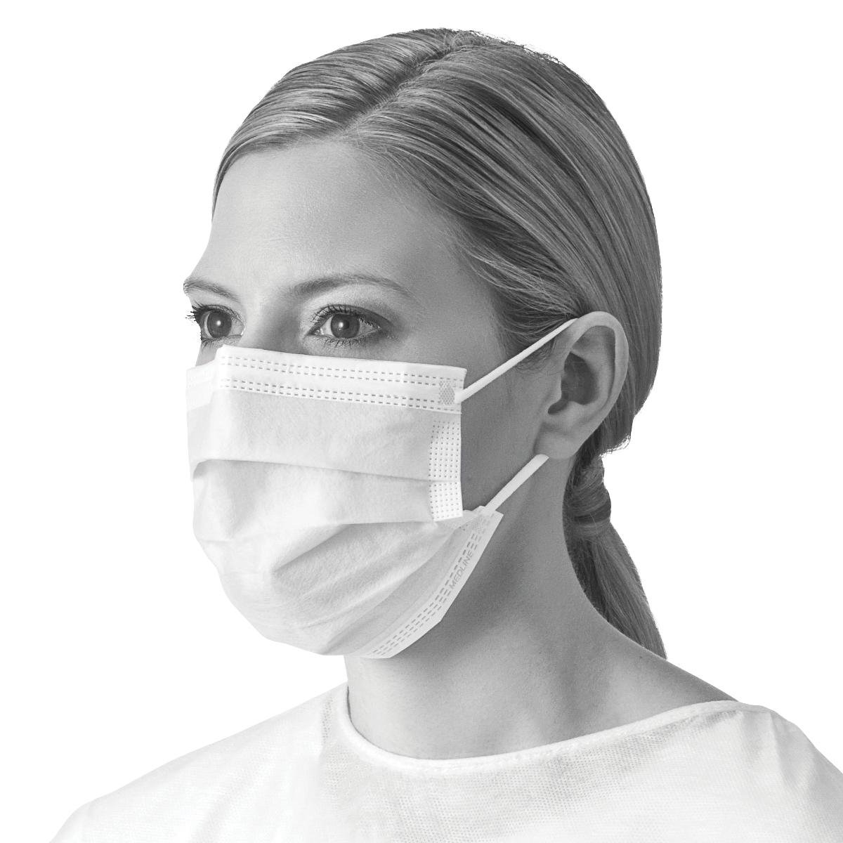 Procedure Mask Medline ASTM Level 1 Earloops One Size Fits Most - BeHope