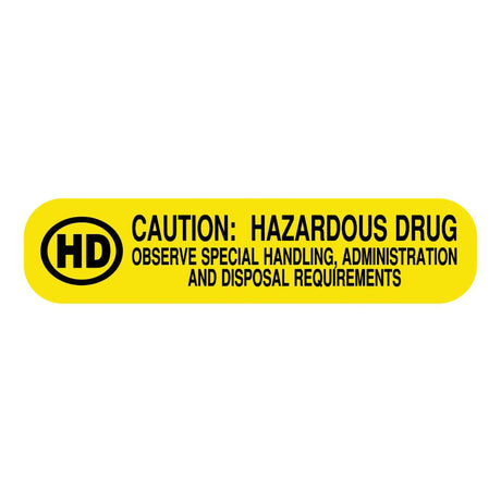 Ual™ Pre-printed Caution Label for Hazardous Drug Identification - BeHope