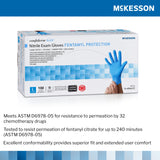 Exam Glove McKesson Confiderm® 6.8C Large NonSterile Nitrile Standard Cuff Length Fully Textured Blue Chemo Tested / Fentanyl Tested - BeHope