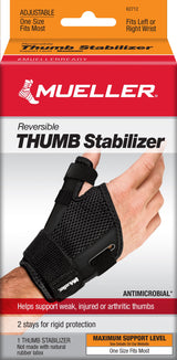 Thumb Stabilizer Mueller Sport Care® Adult One Size Fits Most D-Ring / Hook and Loop Strap Closure Left Hand Black - BeHope