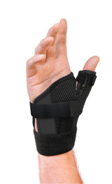Thumb Stabilizer Mueller Sport Care® Adult One Size Fits Most D-Ring / Hook and Loop Strap Closure Left Hand Black - BeHope