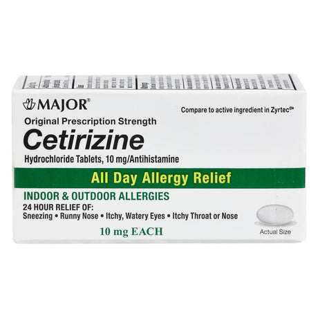 Allergy Relief Tablets Cetirizine Antihistamine Indoor & Outdoor Allergies - BeHope