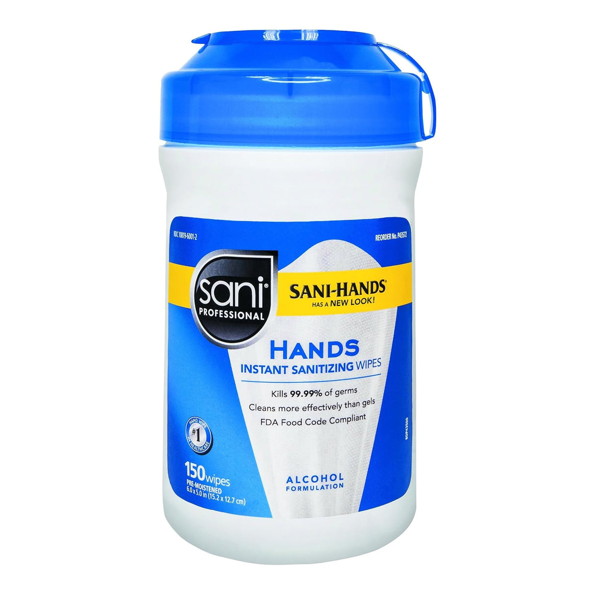 Hand Sanitizing Wipe Sani-Hands® 150 Count Ethyl Alcohol Wipe Canister - BeHope