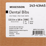 Dental Bib McKesson 13-1/2 X 18 Inch White NonSterile - BeHope