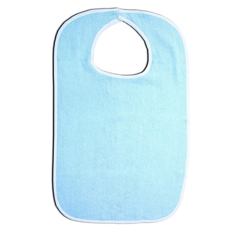 Bib Hook and Loop Closure Reusable Terry Cloth Blue - BeHope