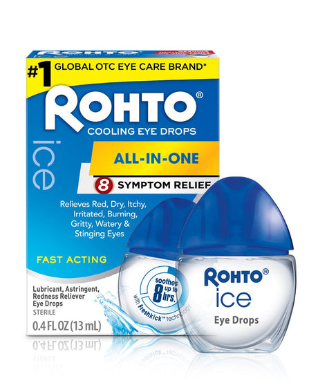Rohto Ice Cooling Eye Drops for Irritated Dry Eyes - BeHope