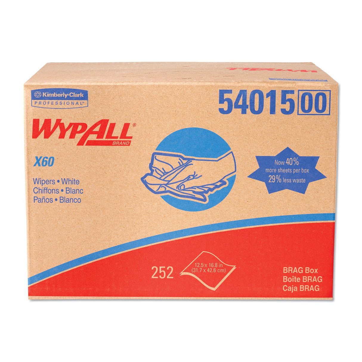 Multipurpose Task Wipe WypAll® GeneralClean™ X60 256 Count Dispenser Box 11-1/10 X 16-4/5 Inch NonSterile Disposable - BeHope