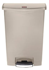 Trash Can Rubbermaid® Streamline™ 96 Quart / 24 gal. Beige Resin Rectangular - BeHope