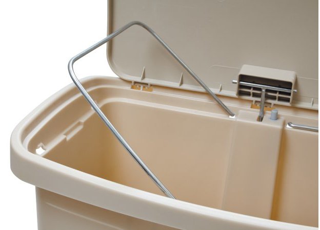 Trash Can Rubbermaid® Streamline™ 96 Quart / 24 gal. Beige Resin Rectangular - BeHope